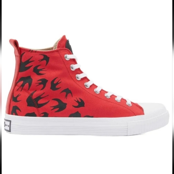MCQ By Alexander McQueen Swarm Swallow Vulcanized High Top unisex NEW AUTHENTIC - Picture 2 of 15